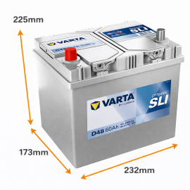 Batería Varta Dynamic SLI D48 60Ah 540A L+ en Valencia